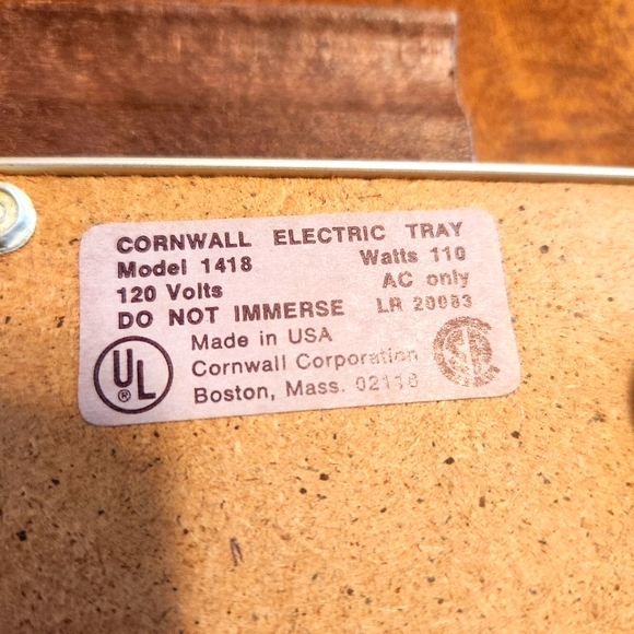 Vintage Kitchen Cornwall Hot Electric Tray in Avacodo - Picture 11 of 16